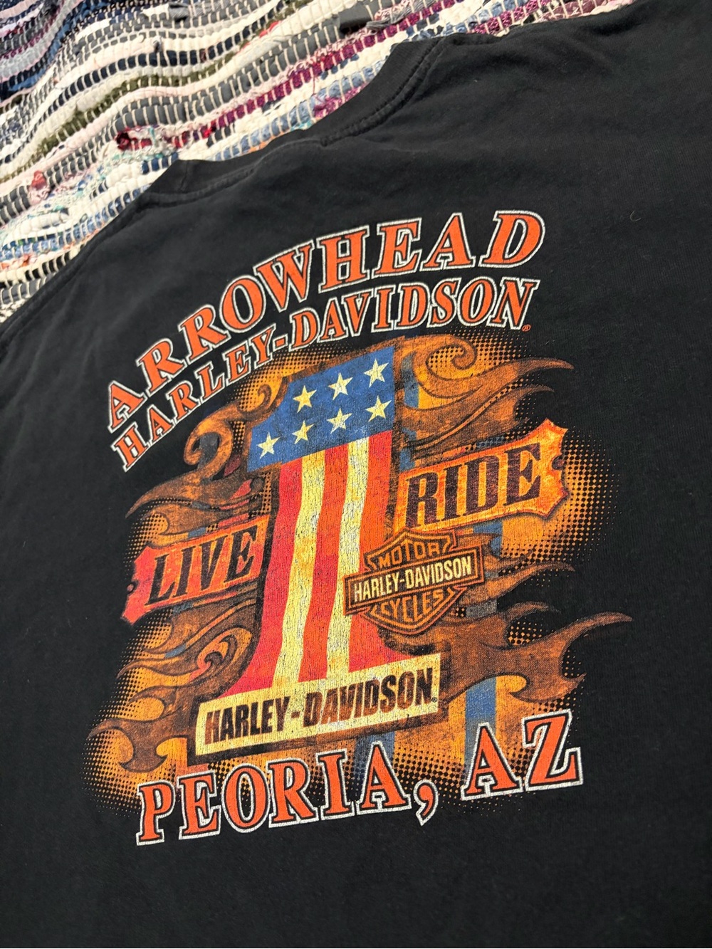 Harley Davidson Motorcycles T-shirt  Lets Ride 2009 Arrowhead Peoria Arizona L
